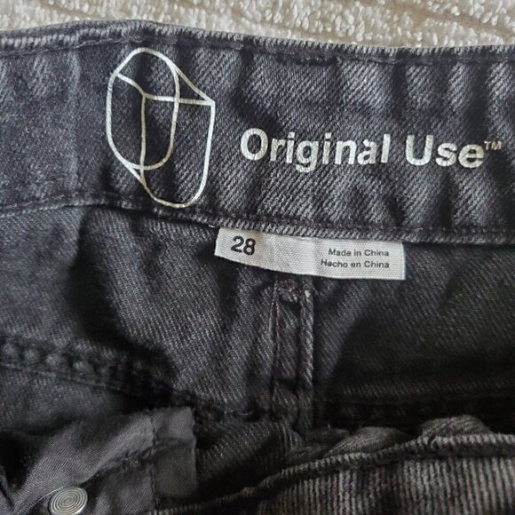 Original Use Black Distressed Cutoff Denim Shorts - Picture 10 of 16